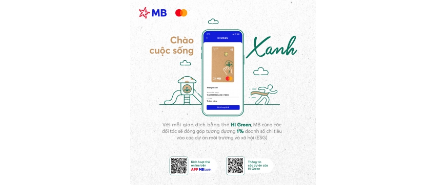 MB Mastercard Hi Green - Thẻ ngân hàng xanh vì tương lai bền vững