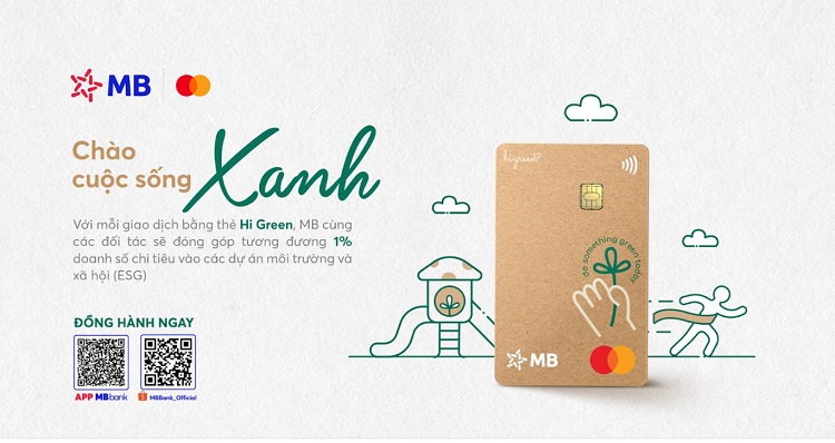 MB Mastercard Hi Green - Thẻ ngân hàng xanh vì tương lai bền vững 1