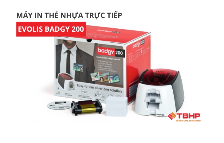 Máy in thẻ nhựa in nhiệt trực tiếp Evolis Badgy 200