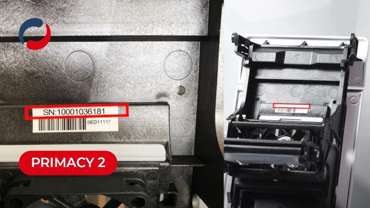 Cách kiểm tra thời hạn và điều kiện bảo hành 1 Kiểm tra tem & serial máy