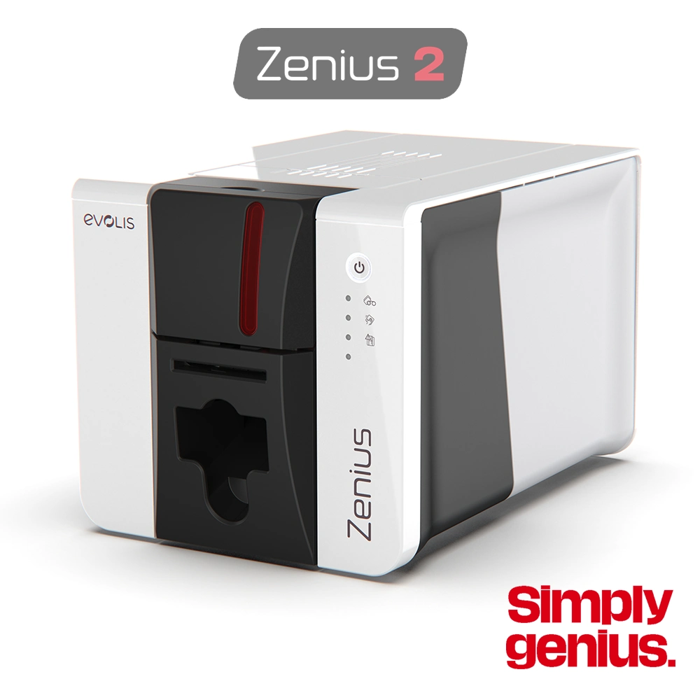 1. Evolis Zenius 2 – Máy in thẻ nhân viên cho doanh nghiệp nhỏ, nhu cầu in ít 1 máy in thẻ Evolis Zenius 2 phân phối bởi TBHP