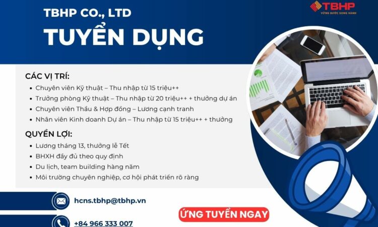 THÔNG TIN TUYỂN DỤNG Q1/2026 – TBHP CO., LTD